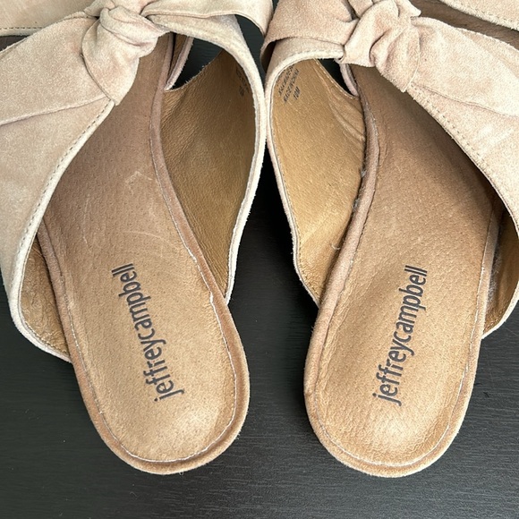 Jeffrey Campbell Charlin Bow Mule Leather Slip On Pink Anthropologie Sz 10 - Picture 6 of 12